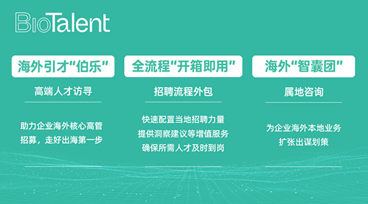 猎头公司ballbet艾佛森体官网国际的海外分支团队BioTalent专注于生命健康领域的人才服务